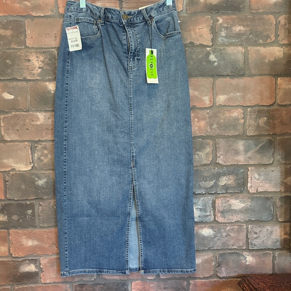 Rachel Zoe Blue Denim Maxi Skirt